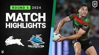 NRL 2024 | Rabbitohs v Sharks | Match Highlights
