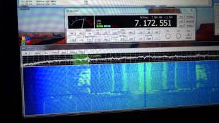 Alinco DX-R8/T  using with it's IQ output and KG-SDR on the computer in 40 Meters