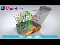 VUMA3D-network 2018 - Fire simulation - 3D mine ventilation simulation software