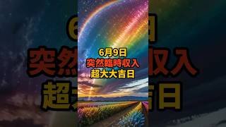 6月9日！突然臨時収入！超大大吉日 #スピリチュアル #サイン #金運 #運 #大金 #開運 #幸運 #財運 #風水 #占い #shorts