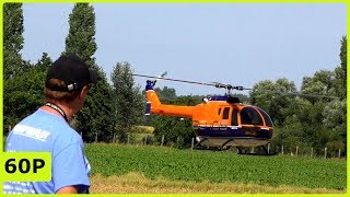 BEAUTIFUL XL RC SCALE VARIO BO 105 ELECTRICAL HELICOPTER FLIGHT DEMONSTRATION