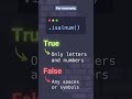 How to use Python's .isalnum() method
