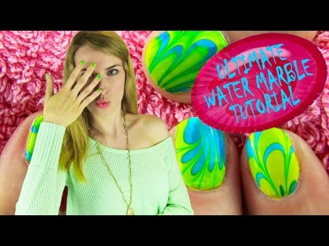 Diy How To Make An Easy Water Marble Nail Art For The Summer