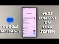 How To Hide Notification Contents On Google Messages