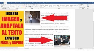 CÓMO INSERTAR IMAGEN Y ADAPTARLA AL TEXTO EN WORD