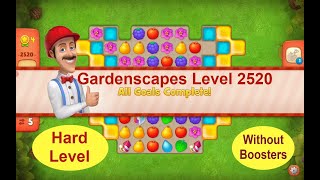 Gardenscapes Level 2520 - [2021] [HD] solution of Level 2520 on Gardenscapes [No Boosters]