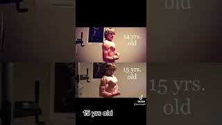 4 years of lifting in 40 seconds (14-18) #shorts #transformation #motivation