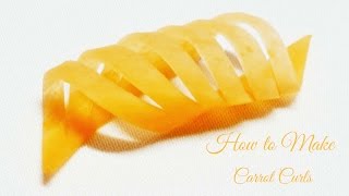 How to Make Carrot Curls | GARNISH　カール人参の飾り切り