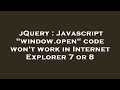 jQuery : Javascript 