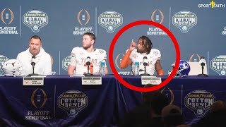 College Football Star Interrupts Press Conference To Share Amazing Message