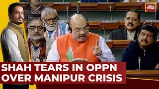 Parliament Storm On Manipur: Home Minister Amit Shah Torn Into Opposition | Watch