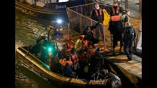 Border Force detain migrants at Dover after they crossed the Channel in 'brand new boat'