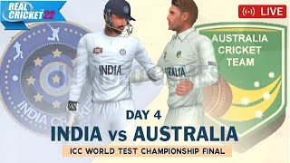 🔴 Live Day 4 - IND vs AUS - India vs Australia | World Test Championship Final 2023 Real cricket 22