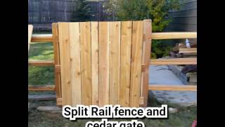 Split rail cedar fence and walk gate by KenG Fence