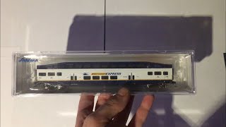 Athearn N scale WCE bombardier coach car #206 unboxing and test!