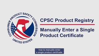 Product Management Manually Enter A Single Product Certificate
