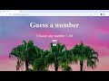 Create an Interactive Number Guessing Game with HTML, CSS & JavaScript
