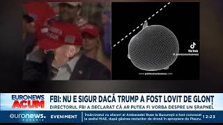 FBI: Nu e sigur dacă Donald Trump a fost lovit de glonț în timpul tentativei de atentat