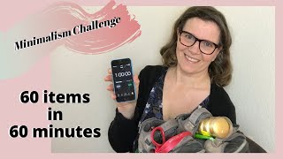 MINIMALISM CHALLENGE: 60 items in 60 minutes I How to declutter fast...