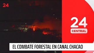 Continúa el combate forestal en el sector del Canal Chacao | 24 Horas TVN Chile