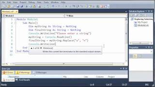 Visual Basic Tutorial - 22 - Replacing SubStrings