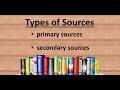 Primary and Secondary Sources