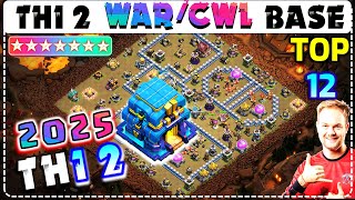 TOP 10 TH12 WAR BASE DESIGN+WITH LINK|2025|CLASH OF CLANS