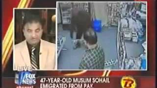 اسلام سارق بأمريكا-A thief turns to Islam by a Muslim store owner