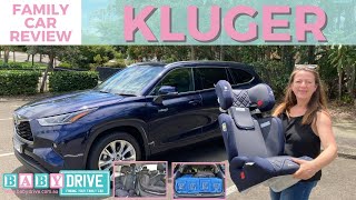 Family car review: 2021 Toyota Kluger Hybrid Grande | BabyDrive child seat and pram space test