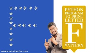 Python Program to Print Pattern of Letter F || Pattern Programming