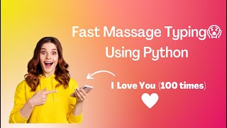 I Love You (100 times) Using Python | Python Purpose Method of Hundard Times #python