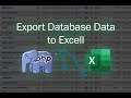 Export database data to an excel file using PHP