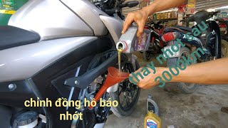 Thay nhớt và lọc nhớt cho Suzuki GSX S150, cài đặt đồng hồ báo nhớt