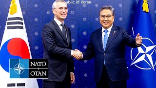 NATO Secretary General with the Minister of Foreign Affairs of South Korea 🇰🇷 Park Jin, 29 JAN 2023