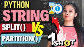 PYTHON - STRING | split() Vs. partition()() | Master Class 12 CS in Just 5 Min #cbse #class12cs