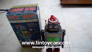 Gear Robot in Repro box Horikawa S. H 60’s.  Compro Juguetes Antiguos de Hojalata.