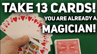 USE 13 CARDS AND FOOL ANYONE!!! EASY CARD TRICKS TUTORIAL / MAGIC #cardtricks