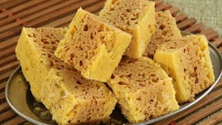 बिना चाशनी के 1 कप बेसन से 1/2  किलो जालीदार  मैसूर पाक | Mysore Pak Recipe | How to make Mysore