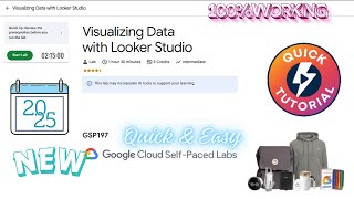 [2025] Visualizing Data with Looker Studio || GSP197 || #qwiklabs #arcade