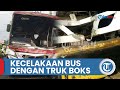 Kecelakaan Bus AKAP dengan Truk Boks di Jalan Pantura Kudus, Sopir Alami Luka-luka