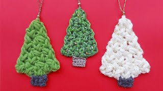 Crochet Easy Tree-shaped Decoration. Quick Christmas Ornament