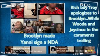 Richboytroy Apologized to Brooklyn Queen on Messy Maj live| Brooklyn made Yanni sign a NDA