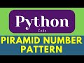 Python Piramid Pattern |  for loop in python | down number piramid pattern |python #shorts #ytshorts