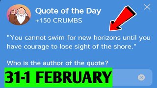 1 FEBRUARY HRUM QUOTE OF THE DAY | HOW TO SOLVE | 1 FEBRUARY HRUM QUOTE OF THE DAY