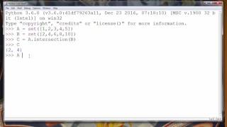 How to get the Intersection of two Sets in Python programming language