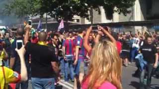 Feta przed meczem Barcelona- Atletico o mistrzostwo Hiszpani 17.V.2014