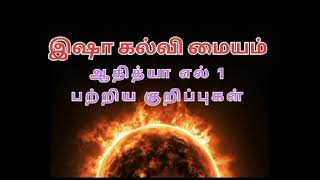 ஆதித்யா எல் - 1 @சூரிய ஆய்வு விண்கலம் @இஷா கல்வி மையம்  @ISHAEDUCATIONCENTER-un5gk