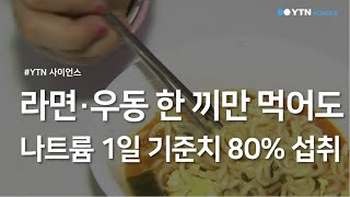 라면·우동 한 끼만 먹어도 나트륨 1일 기준치 80% 섭취 / YTN 사이언스