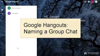 Google Hangouts: Name a Group Chat