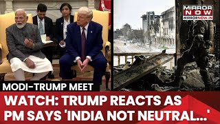 PM Modi Says 'India Not Neutral' On Russia-Ukraine War, Watch Trump's Reaction | Modi In US